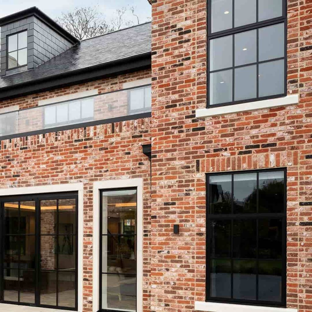 An Image of Industrial-stye Black Steel Windows with Subtle White Trim