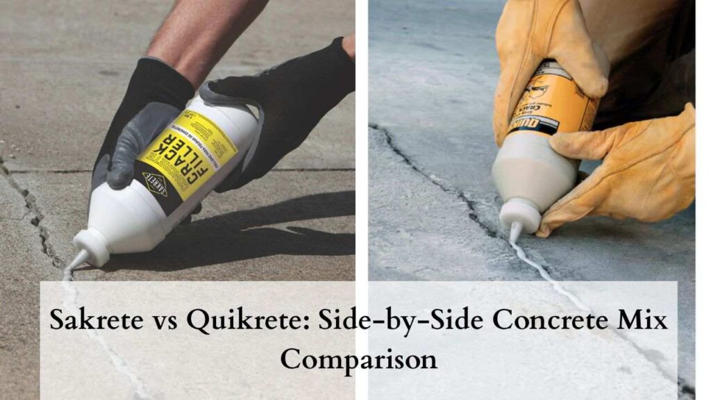 An image of Sakrete and Quikrete concrete mixes side by side.