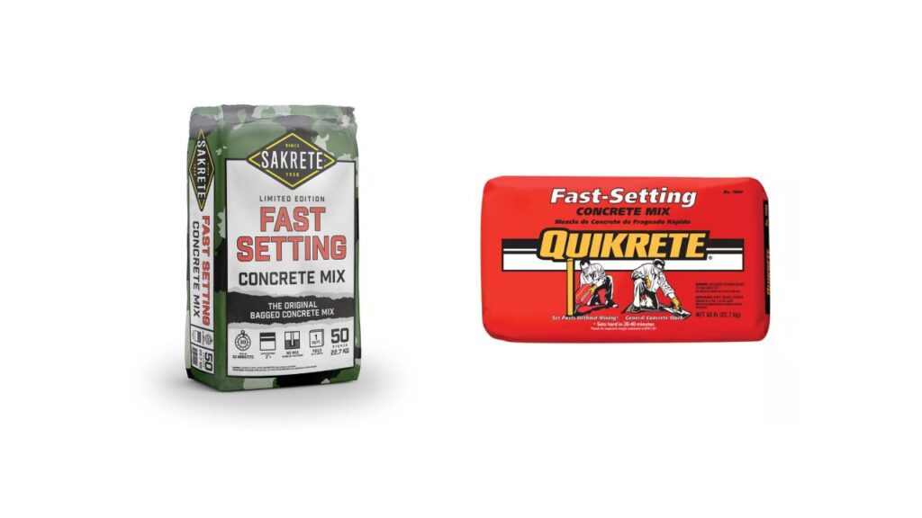 Sakrete vs Quikrete fast-setting concrete