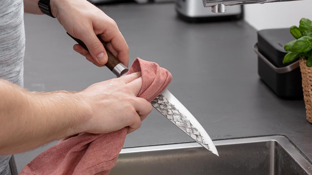 When Must a Knife Be Cleaned and Sanitized?